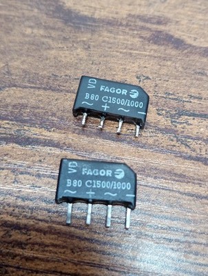 2x Fagor B80C1500 Brückengleichrichter 80V 1,5A Rund ''Elektromechanik''