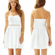 Clearance Sale! Lilly Pulitzer BRETT STRAPLESS LACE DRESS $188 SIZE XXS