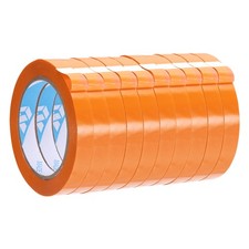 10Pcs 9/16" x 98.4 Yd Poly Bag Sealing Tape, Orange
