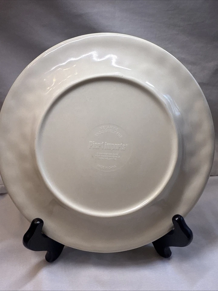 4-PIER ONE PLATOS DE ENSALADA DE MELAMINA ENREJADO VERDE Y BLANCO - Juego de 4 Foto 2 de 3