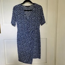 Banana Republic Navy Blue and White Dress Small S