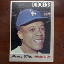 1970 Topps Maury Wills #595 NL MVP/7 TIME ALL STAR/6 TIME STOLEN BASE/3 TIME WS