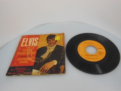 Elvis Presley Suspicious Minds You'll Think Of Me 45 Picture Sleeve