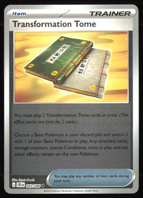 TRANSFORMATION TOME 083/086 CHAOS RISING REVERSE HOLO POKEMON CARD NEAR MINT