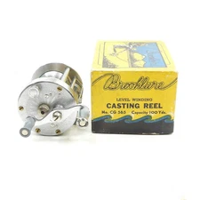 Vintage Brooklure Level Winding Casting Reel. W/ Box.