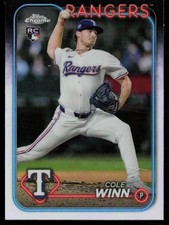 COLE WINN 2024 TOPPS CHROME UPDATE REFRACTORS RC TEXAS RANGERS #USC80