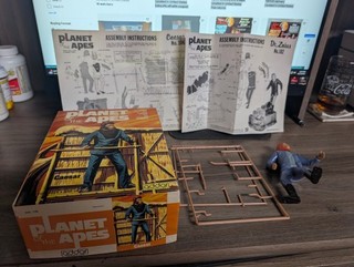 Vintage Addar Planet Of The Apes Dr.Zaius Model In Caesar Box