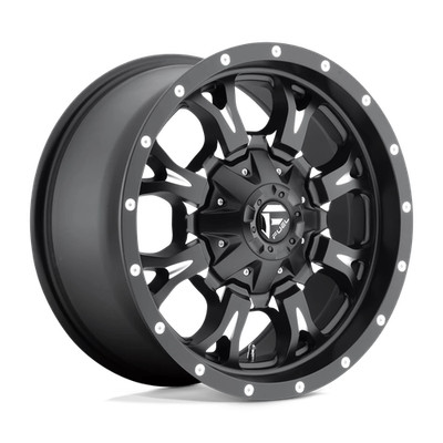 18x9 Fuel Wheels D517 Krank Matte Black Milled Rims 8x180 ET+20 (1pc)
