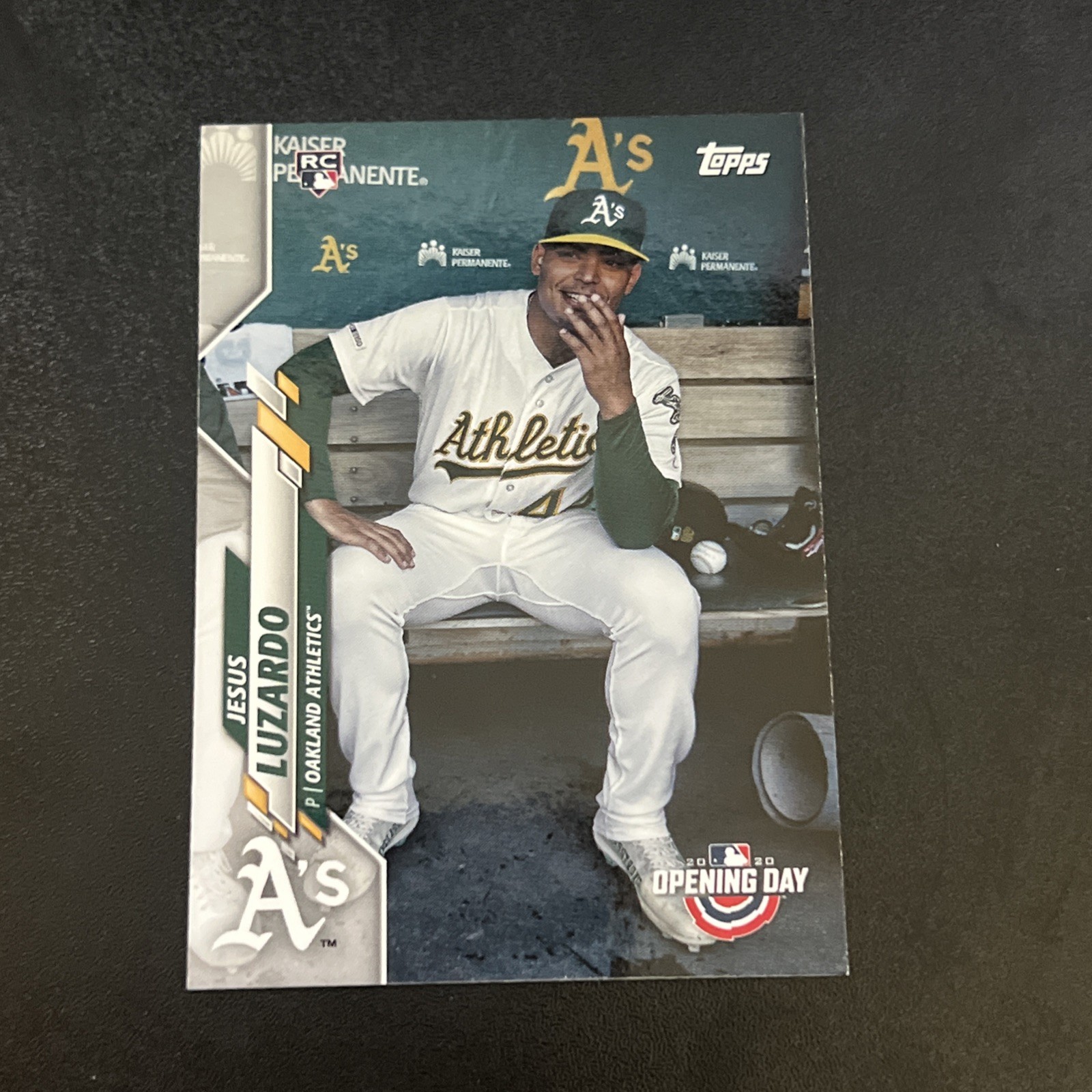 2020 Topps Opening Day Image Variation Jesus Luzardo RC #105 Oakland Athletics