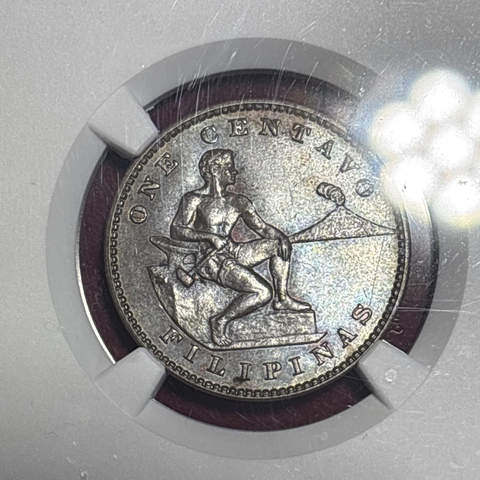 1911-S NGC MS 63bn  Philippines 1 Centavo San Francisco P.Q. Mint Free Shipping - Image 4 of 4