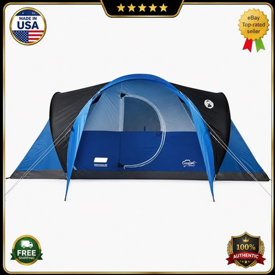 #ad Coleman Montana 8 Person Cabin Camping Tent Hinged Door Rainfly Blue New@❗ $99.99