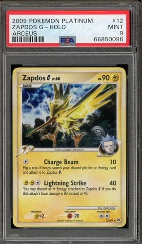 Pokemon Zapdos G Holo Arceus 12 PSA 9 Mint
