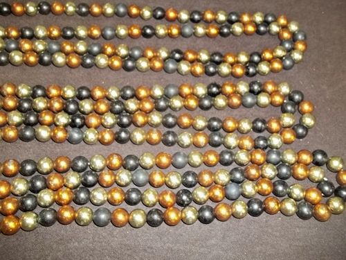 3 Sets 9 Ft Long Plastic Halloween Beads Tree Decoration Garland Orange Black - Picture 2 of 3