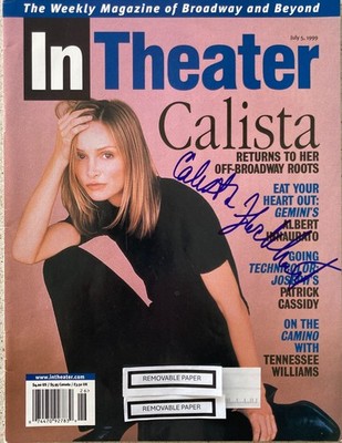 Calista Flockhart Signed In Theater Magazine Bash July 5 1999 Address Label