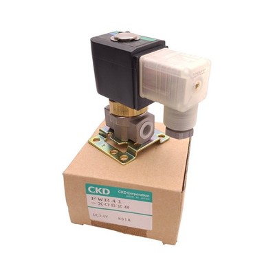 CKD FWB41-X0528 Solenoid Valve 2-Way, NC, Rc1/4 Port, 0-220psi, 24VDC Coil