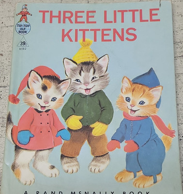 Rand McNally Three Little Kittens Illustrated Hardcover 1956 Marjorie Cooper