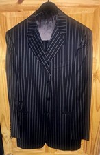 Paul Smith Men’s Navy/White Pinstripe 2-Piece Suit Lined Size 40