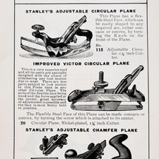1900 Stanley Tools Adjustable Circular Plane Advertisement Victorian F17F
