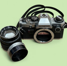 VINTAGE Olympus OM-10 35mm SLR Film Camera with 100 mm lens and Tiffen Adapter