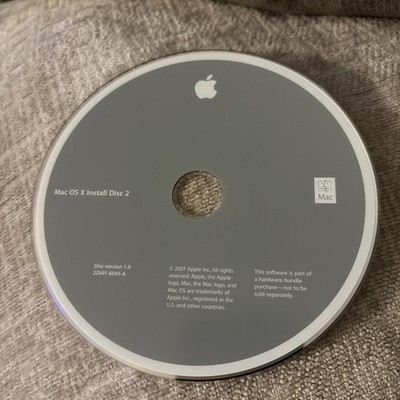 Vintage 2006 Apple Mac OS X Install Disc 2 Disc Version 1.0 2Z691-6045-A