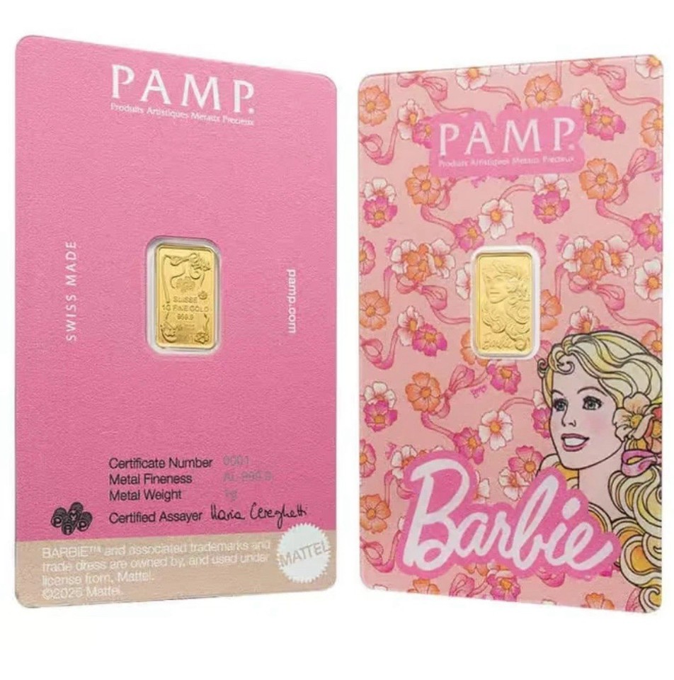 FLASH SALE PAMP Suisse Iconic Barbie 1 Gram 1g Gold Bar In Assay Card flash-sale-pamp-suisse-iconic-barbie-1-gram-1g-gold-bar-in-assay-card