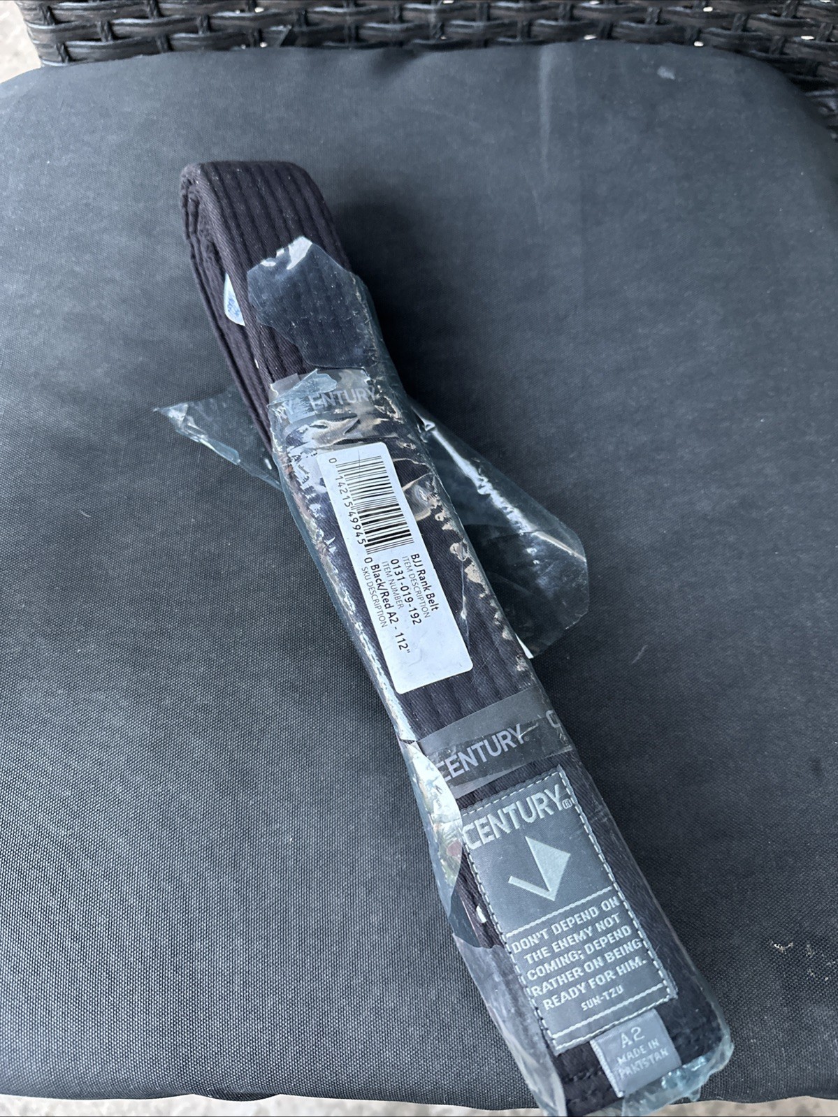 Brazilian Jiu Jitsu Belt BLK Size A2 - 112” New In Bag