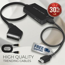 SCART To HDMI Converter Audio Video Adapter For HDTV Sky Box STB Plug HD TV DVD