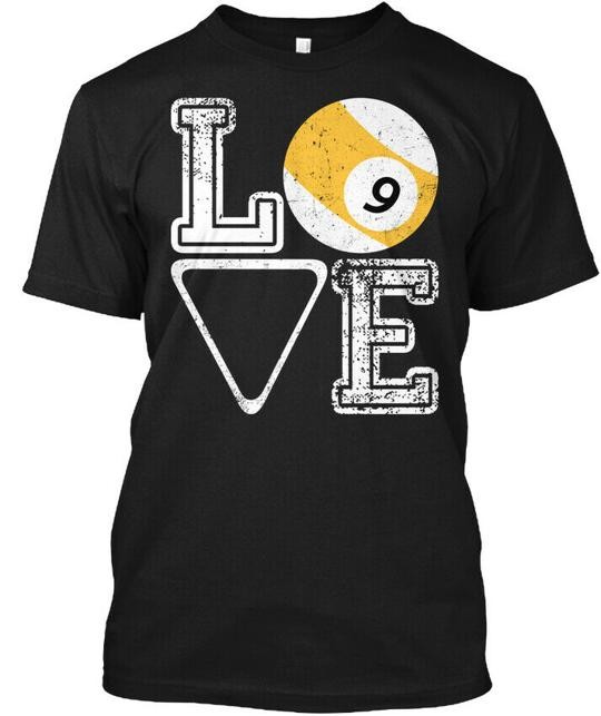 Love 9 Ball - T-shirt Made In The Usa Size S To 5xl