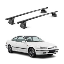 Stahl Dachträger für Opel Calibra 1990-1997 TÜV Abschließbar 75 kg 2tlg Schwarz