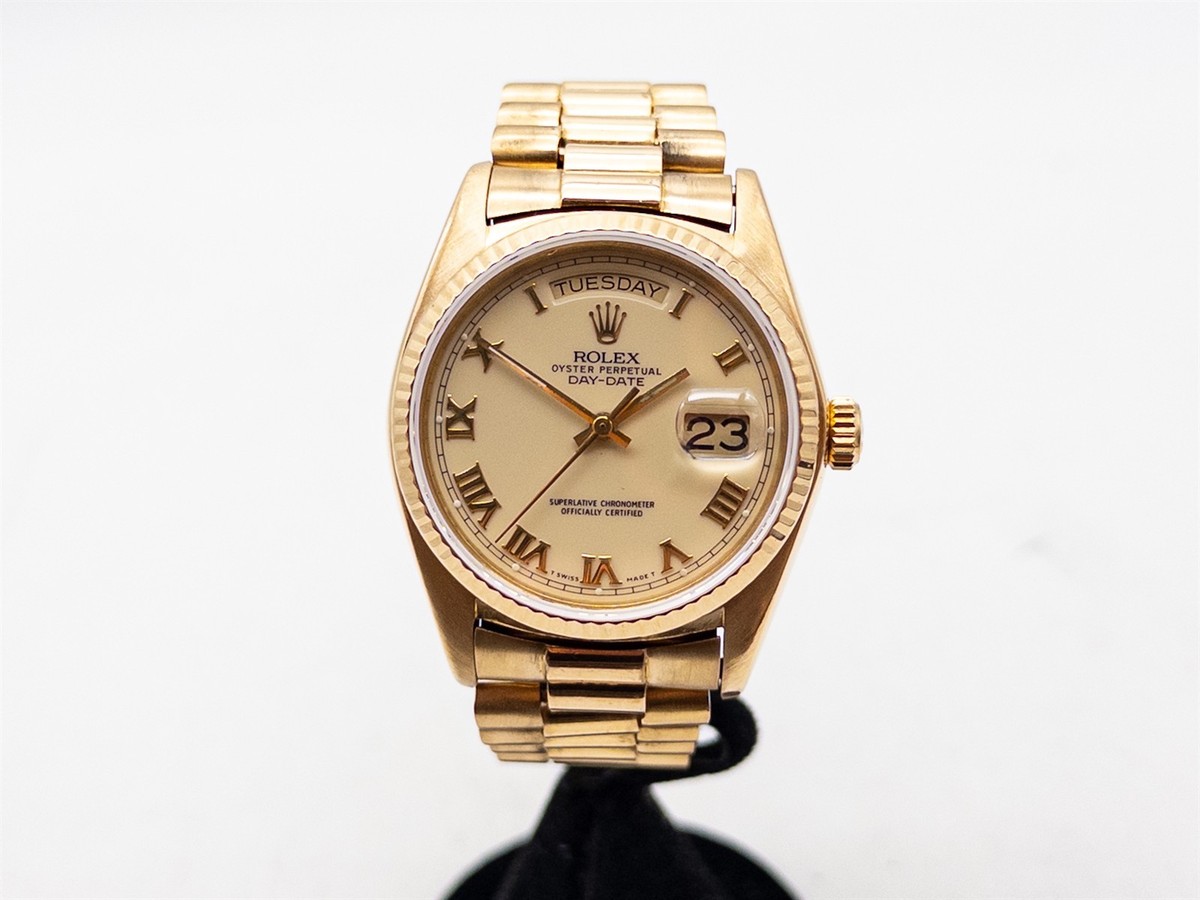 Vintage 1978 ROLEX 18038 MENS PRESIDENT 18k Yellow Gold Watch