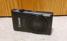 Canon PowerShot ELPH 300 HS Digital Camera 12.1MP Black Bundle Card Case EUC