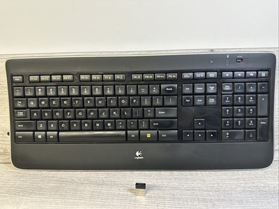 Logitech K800 Y-R0011 Illuminated Wireless Keyboard with USB Dongle (Tested)