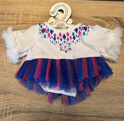 BUILD A BEAR SCHLITTSCHUHKLEID MIT FELLBESATZ NEU MIT ETIKETT