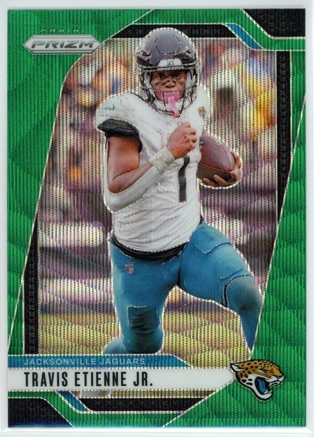 Travis Etienne Jr. 2024 Panini Prizm #130 Jacksonville Jaguars Green Wave