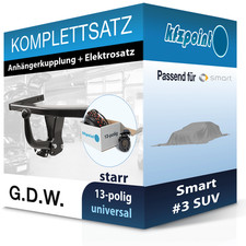 Für Smart #3 SUV 06.2023-jetzt G.D.W. Anhängerkupplung starr + 13polig E-Satz FP