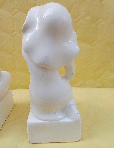 Vintage Art Deco , Frauen Figuren, weiße Keramik , Royal Delft?! - Bild 7 von 24