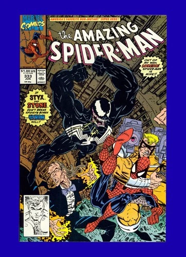 Amazing Spider-Man #333 - Venom Cover - Styx & Stone App - Larsen 1990 9.8 NM-MT