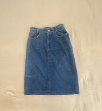 Vintage Y2K Women's Small Denim Skirt Blue Jean 2000's Jag Jeans