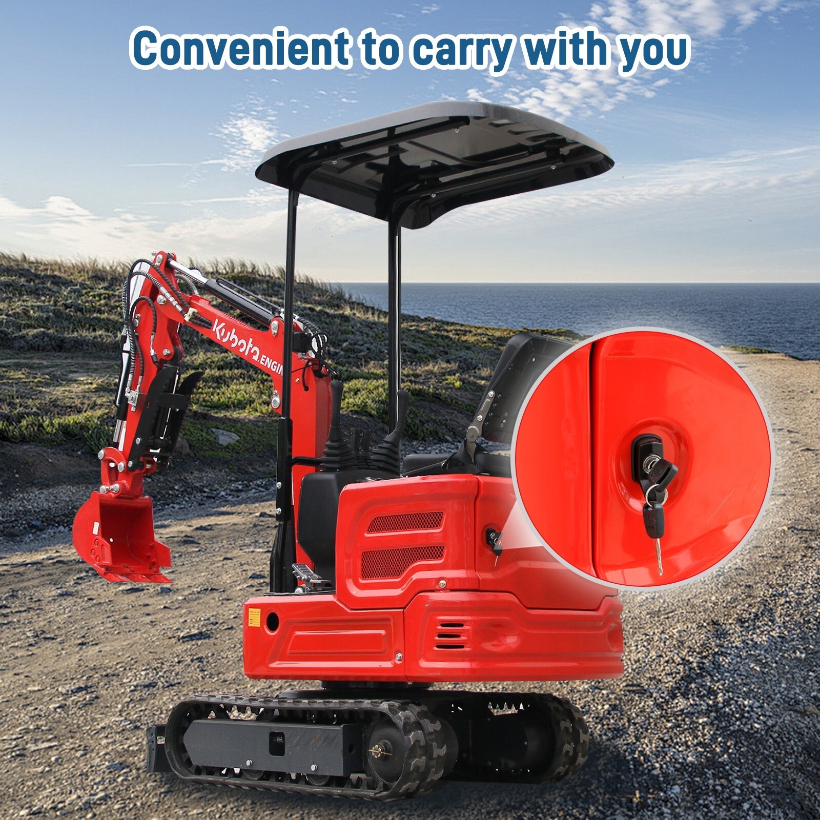 Free Shipping Mini Hydraulic Excavator 1.4 Ton Kubota Diesel Engine For Sale