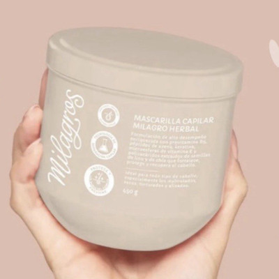 Milagros Mascarilla Capilar Milagro Herbal Hair Mask 650g, Vitamin B5 Repair