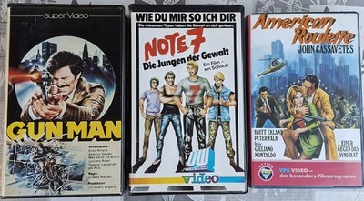 VPS / UW/ Super Video VHS Raritäten Eurocrime Italo Gunman Note 7 - A. Roulette 
