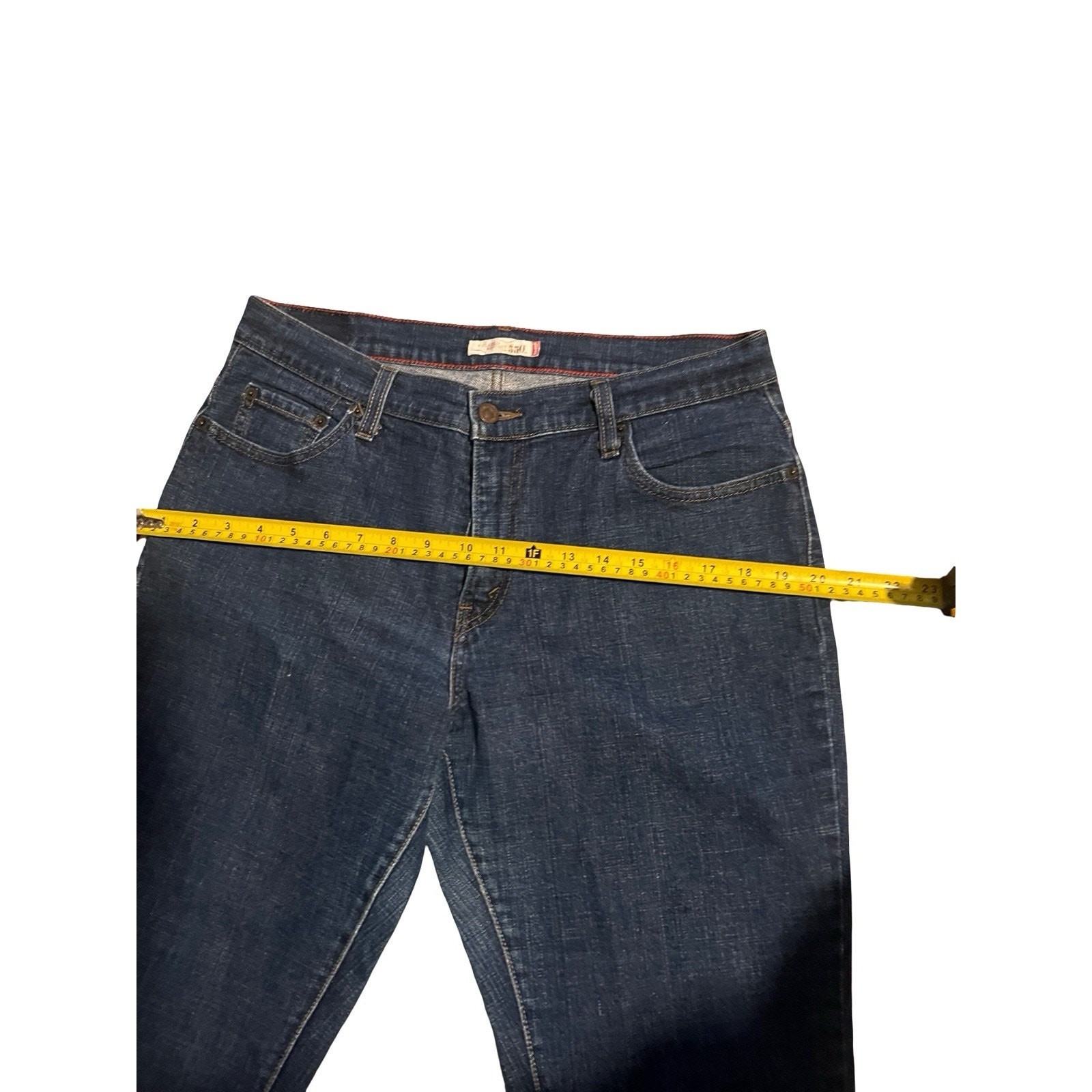 Levi’s Women’s 550 Relaxed Bootcut Jeans 14M Dark Wash Stretch Denim Midrise image 6