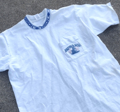 Vintage Howard University Bison T Shirt Crewneck Tee Sz Large HBCU Made in USA