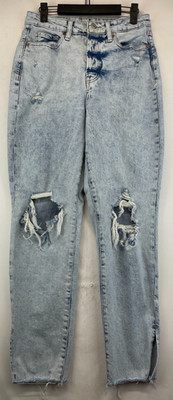 Old Navy Jeans - Womens Size 6 - OG Straight - Button Fly - Distressed (3545)