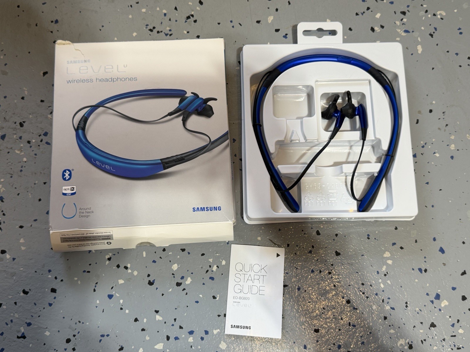 Samsung Level U Wireless Headphones Bright Blue Black Saphir