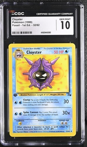 Cloyster (1st Edition) graded CGC 10 for sale on eBay