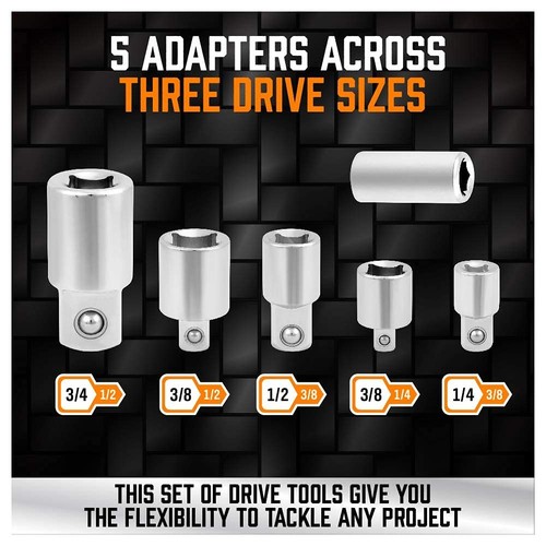 20-Piece Socket Extension Bar Set, 1/4", 3/8" and 1/2" Drive Socket Extension... - Picture 4 of 8
