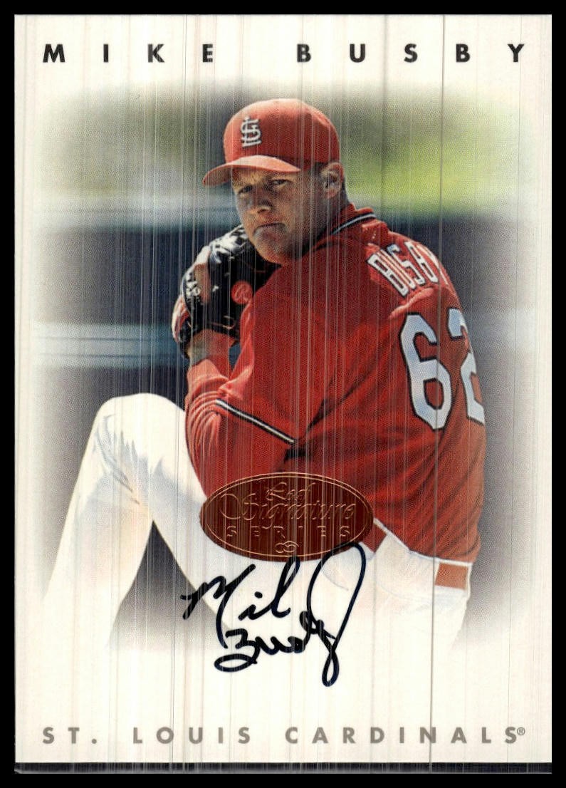 1996 Leaf Signature Series #NNO Mike Busby Autographs Bronze