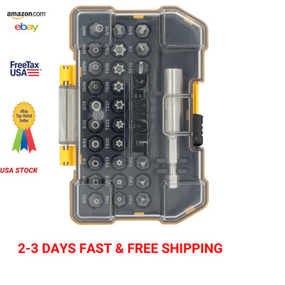 Security Bit Set 31 Pieces Screwdriver Bits Case Hex Torx Tri-Wing Spanner G