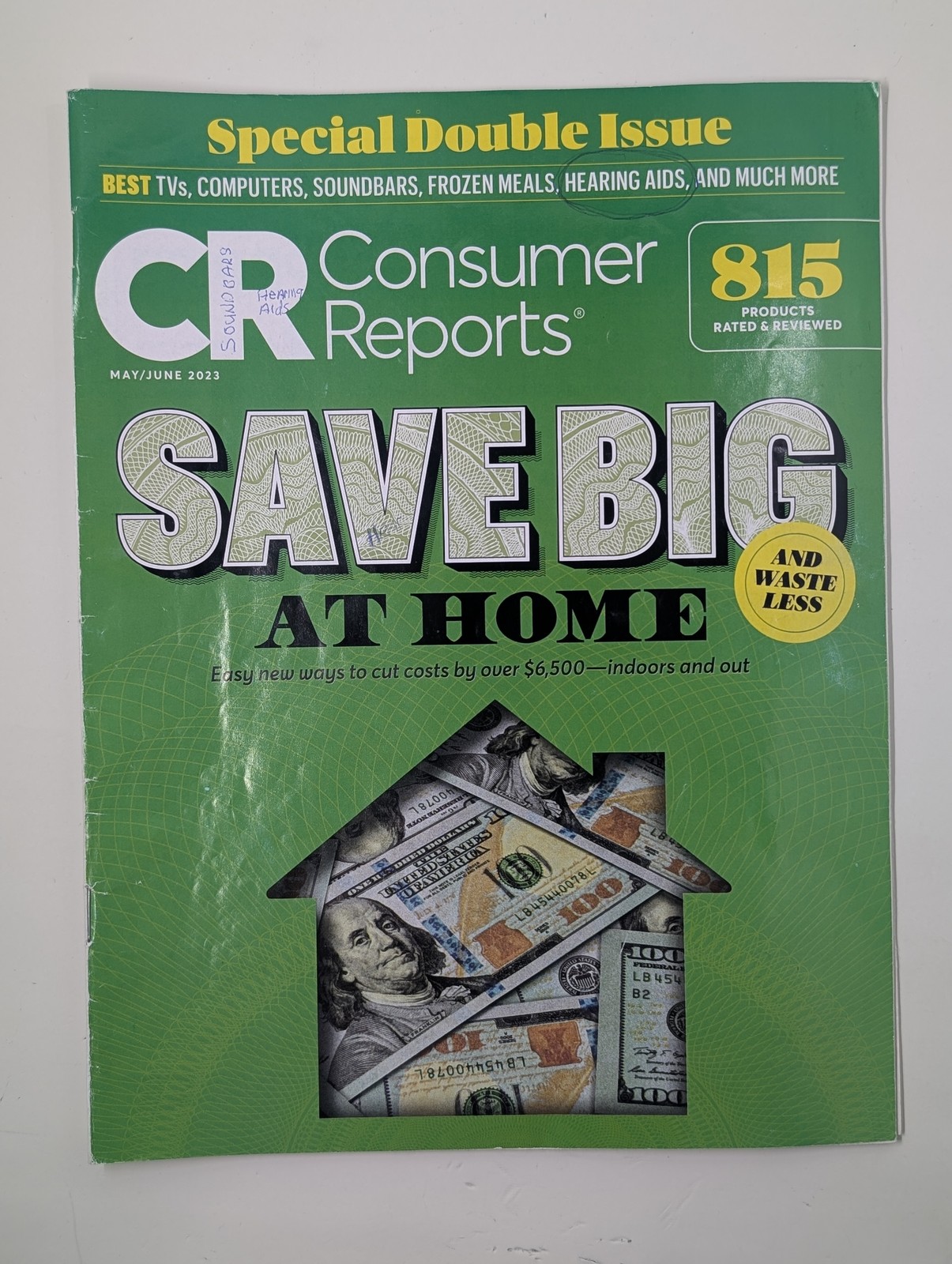 Consumer Reports Magazine May/June 2023 Special Double Issue Save Big at Home